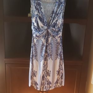 Boston proper blue and white dress xxs